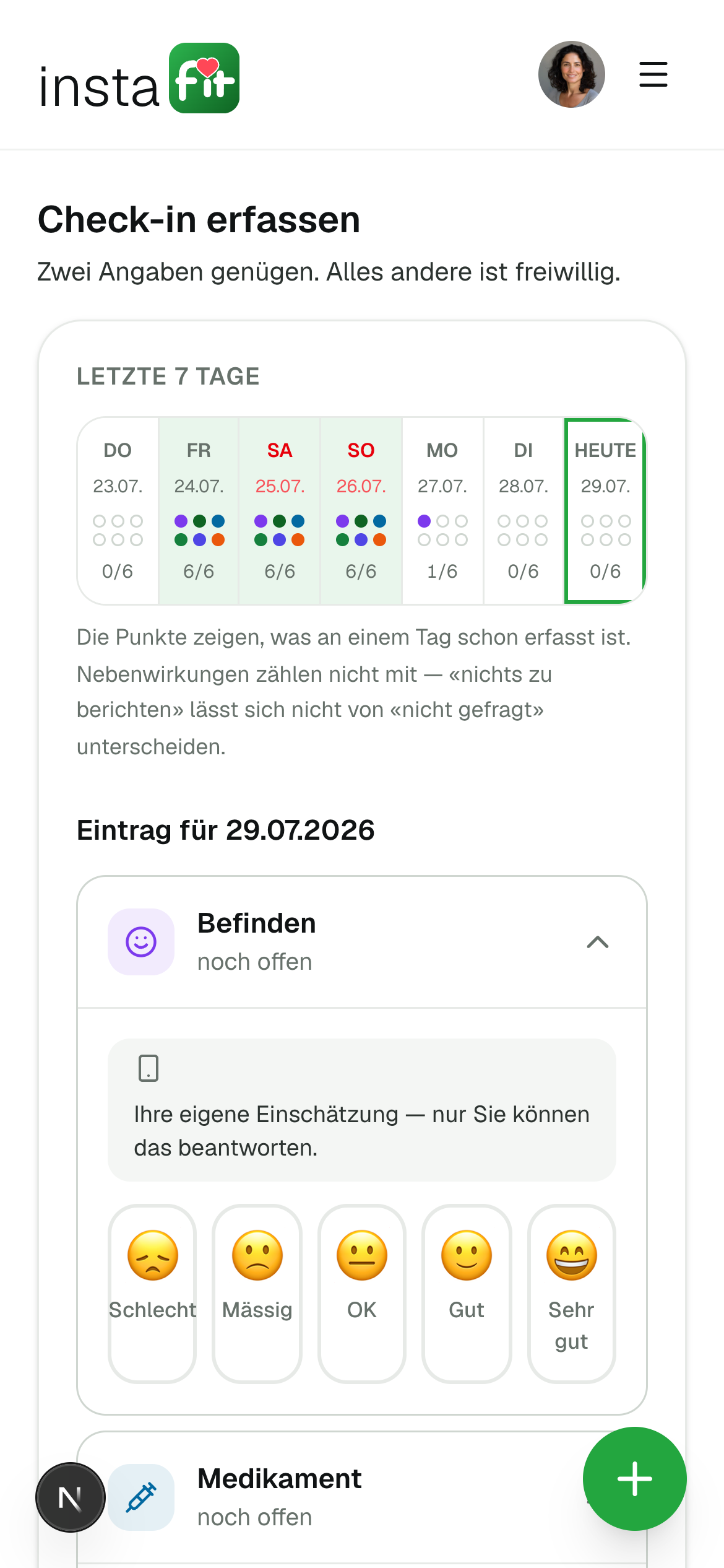 Check-in erfassen